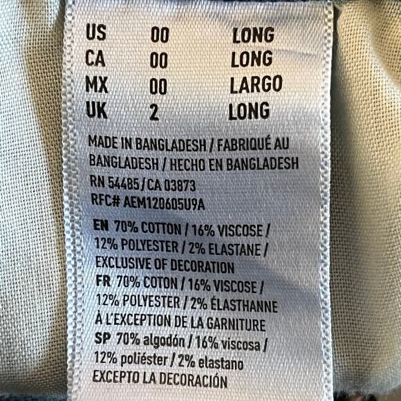 American Eagle NWT Size 00 Long Jegging Jeans Medium Wash Blue Skinny New - Picture 10 of 12